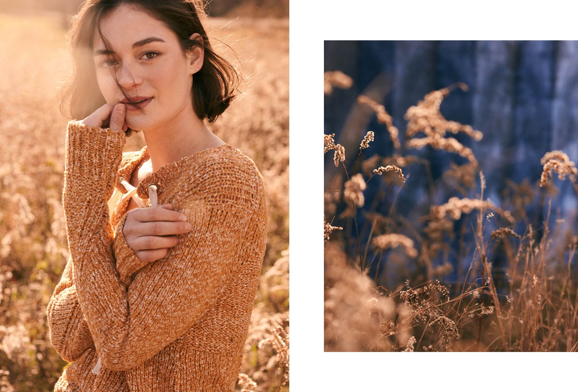 SPECKLED TAPE LACE UP CREWNECK