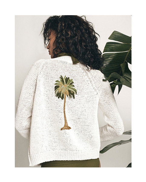 EMBROIDERED APPLIQUE BOMBER