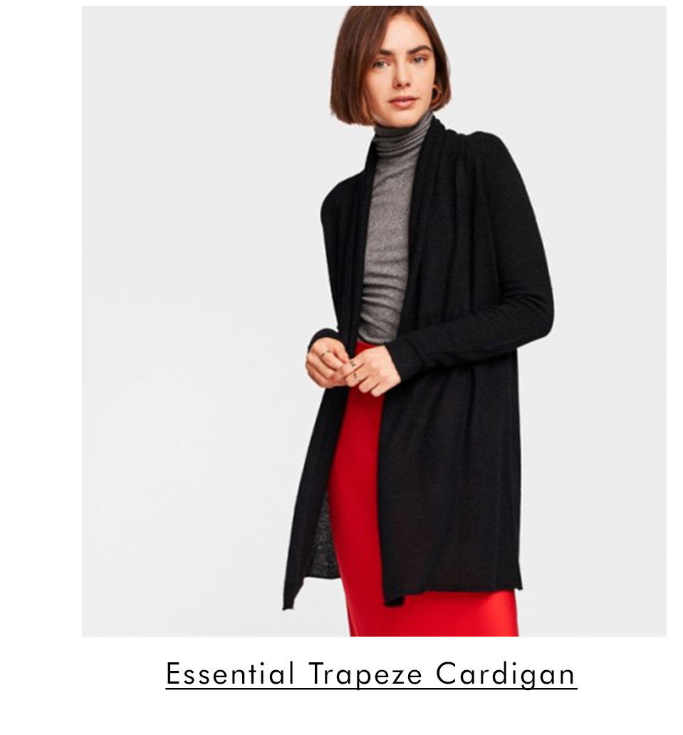 ESSENTIAL CASHMERE TRAPEZE CARDIGAN